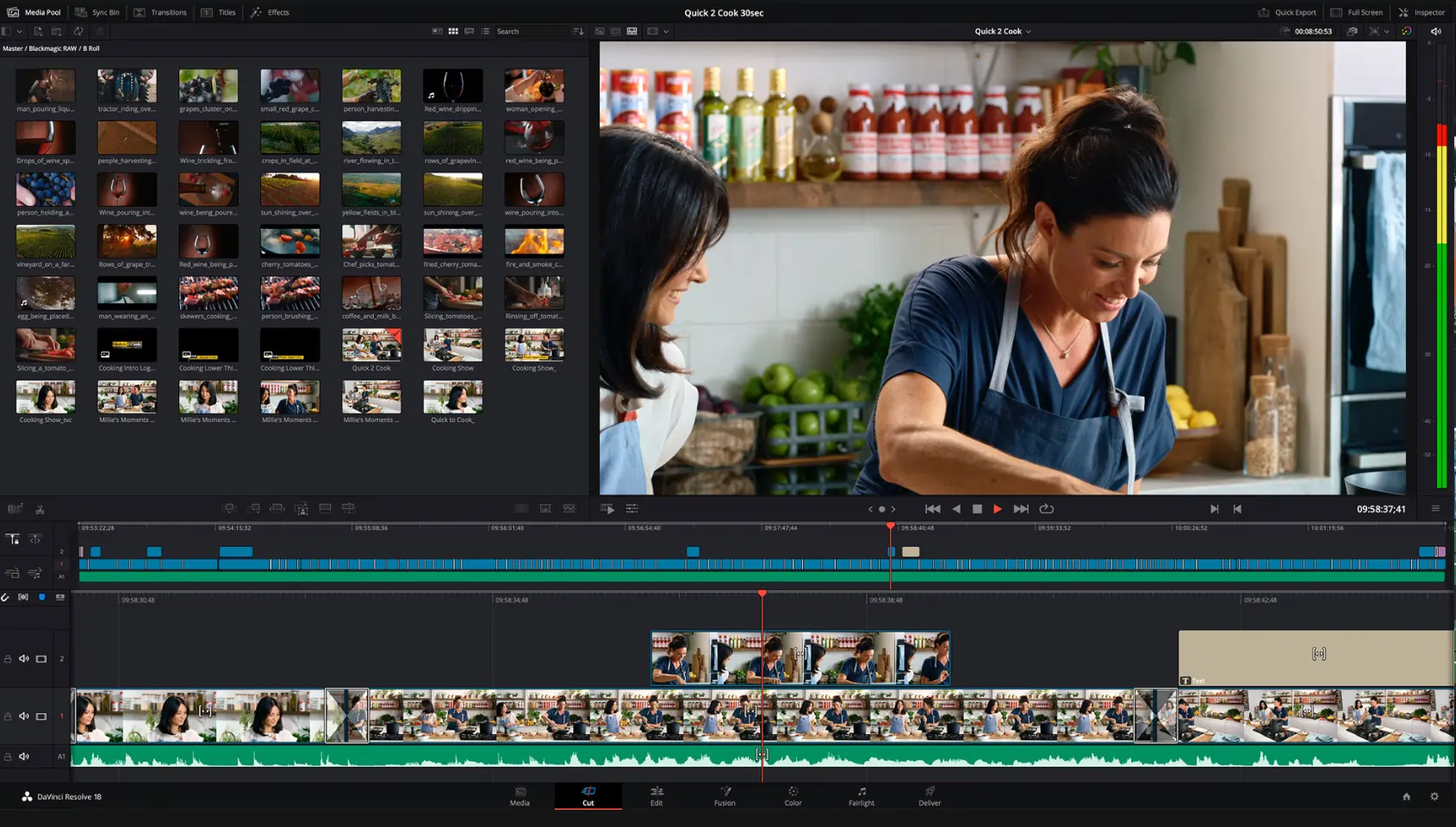 DaVinci Resolve video editing software