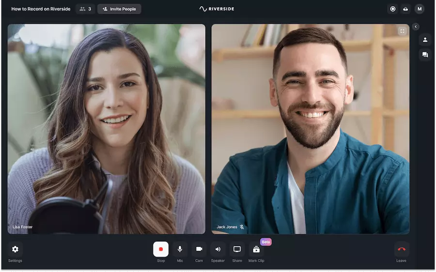 recording video remotely on Riverside