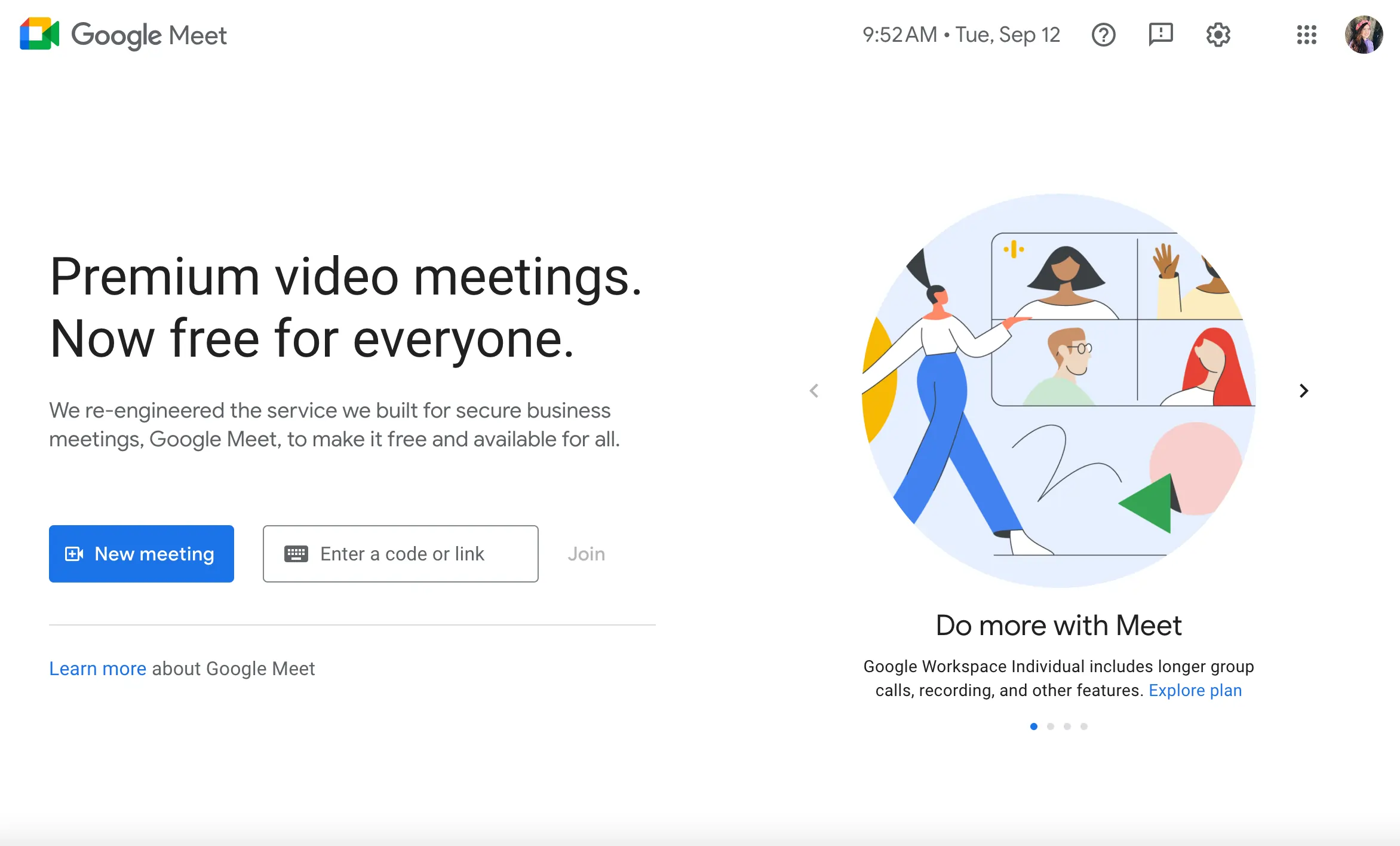 Google meet online meeting software