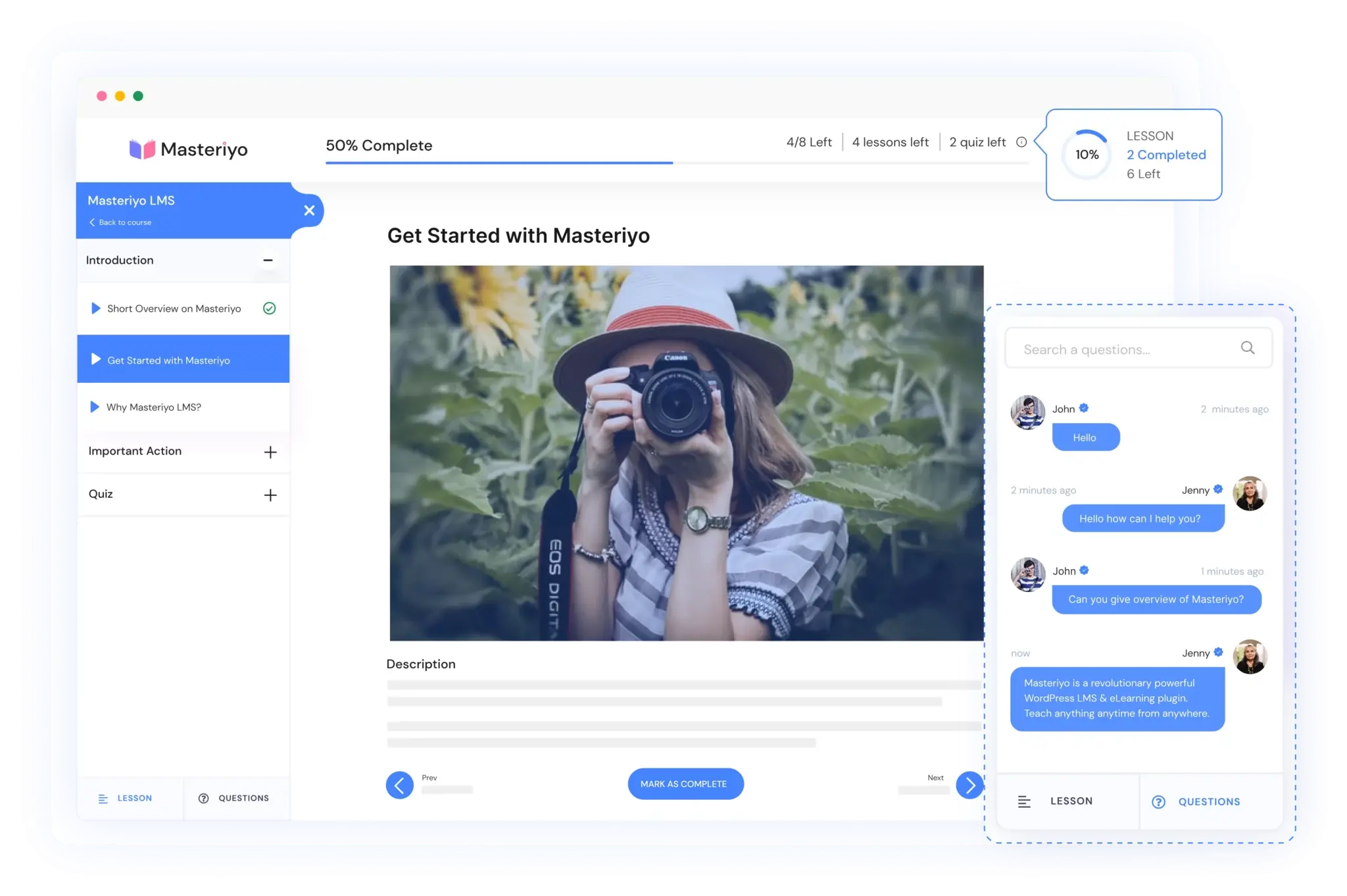 Masteriyo online learning management system