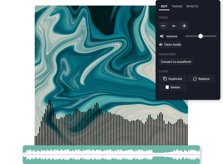 Kapwing audio editor online