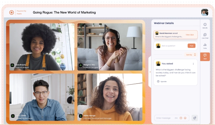 Hubilo virtual events platform