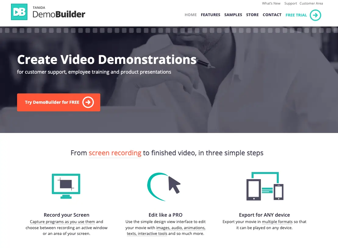 DemoBuilder video tutorial software