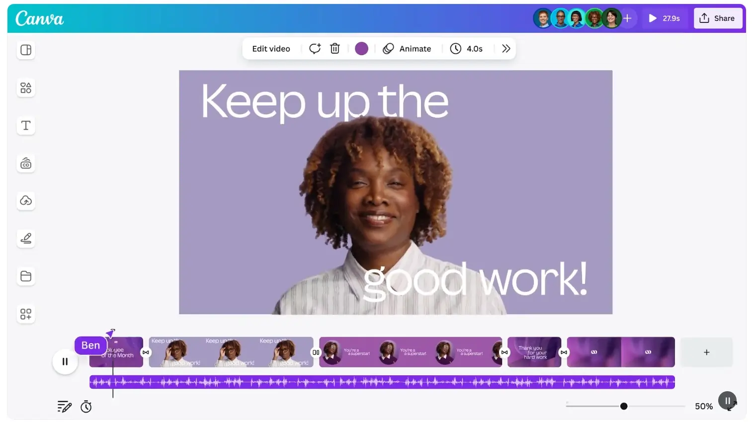 Canva ai video editor