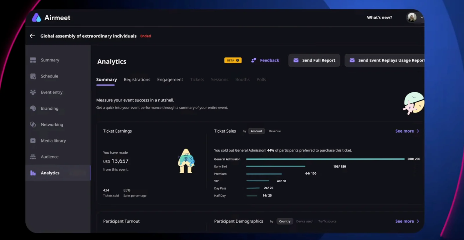 Airmeet webinar platform for networking