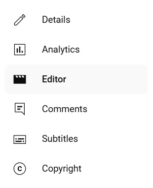 YouTube Studio Trim & Cut