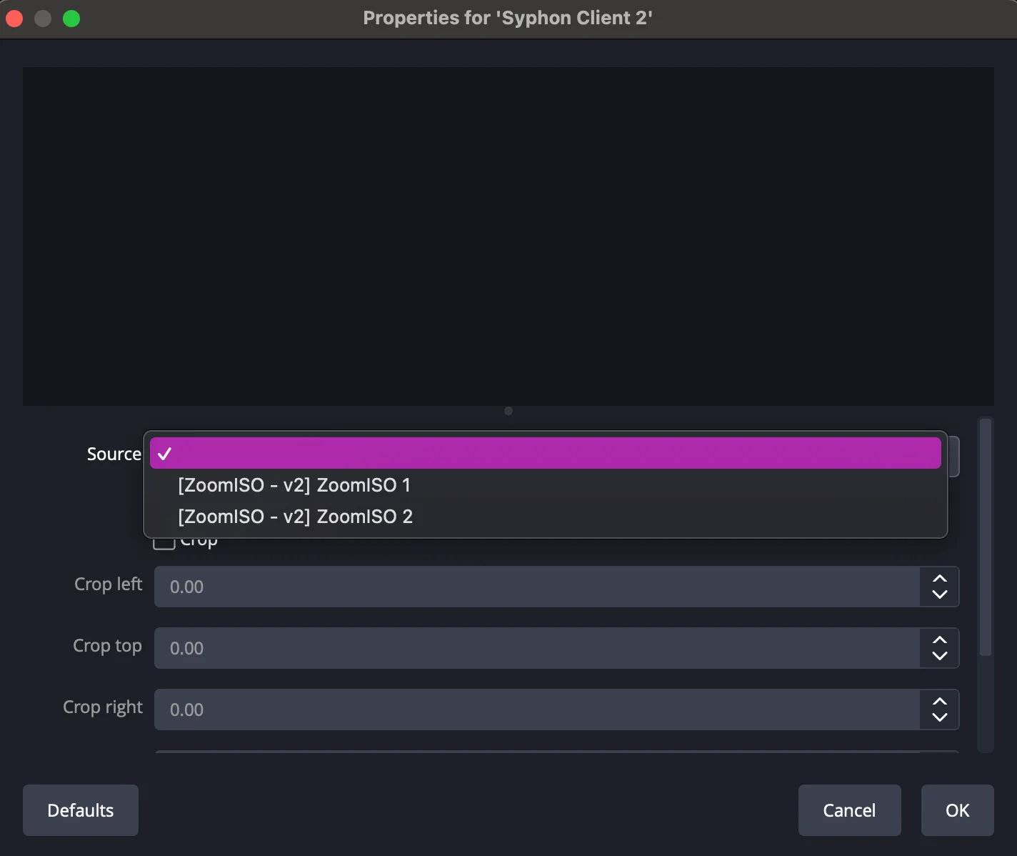 OBS Studio and ZoomISO