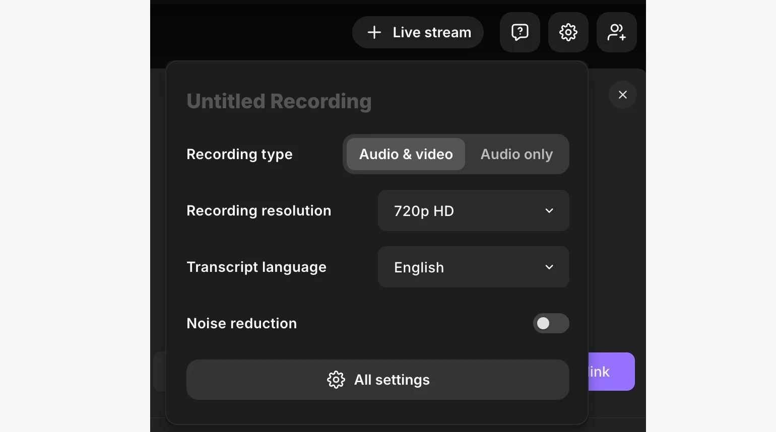 Riverside livestreaming