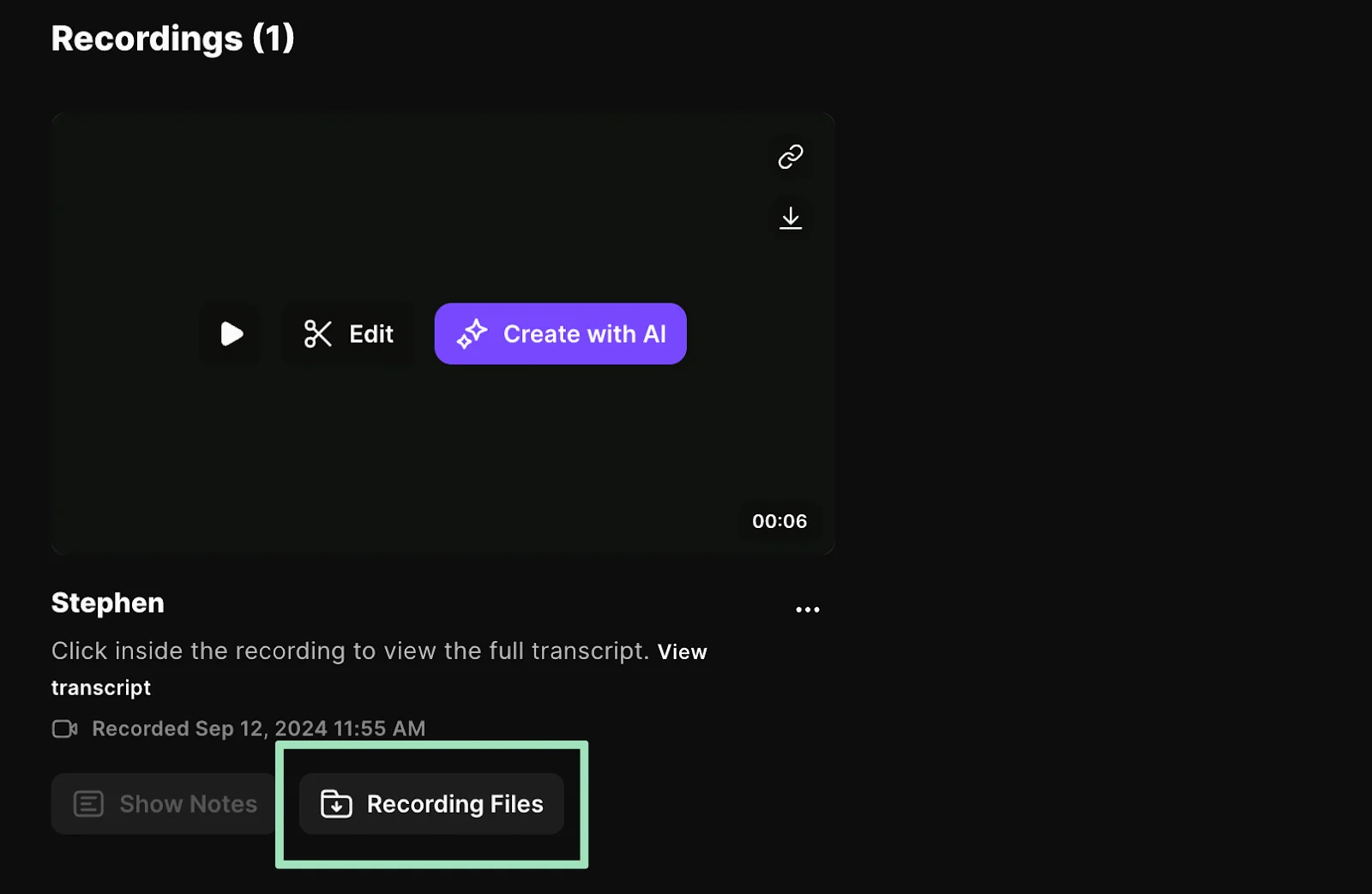 Riverside recoring files