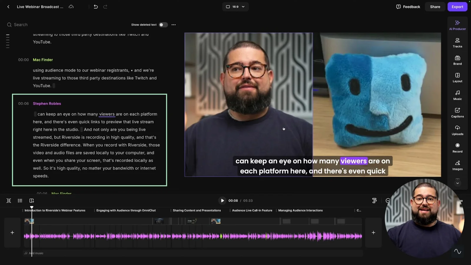 Riverside text-based editor