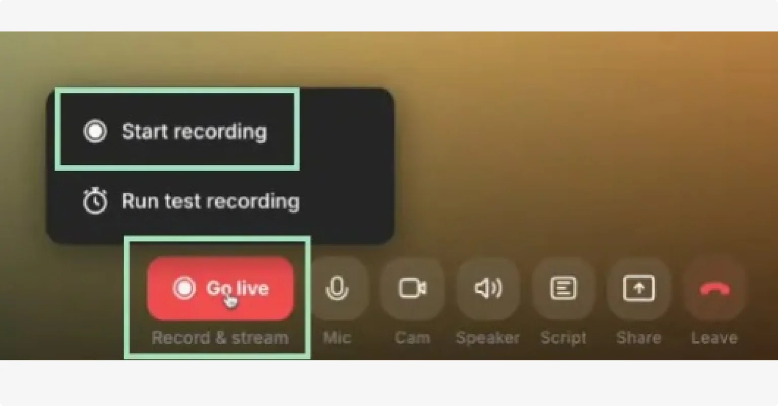 Riverside start recording