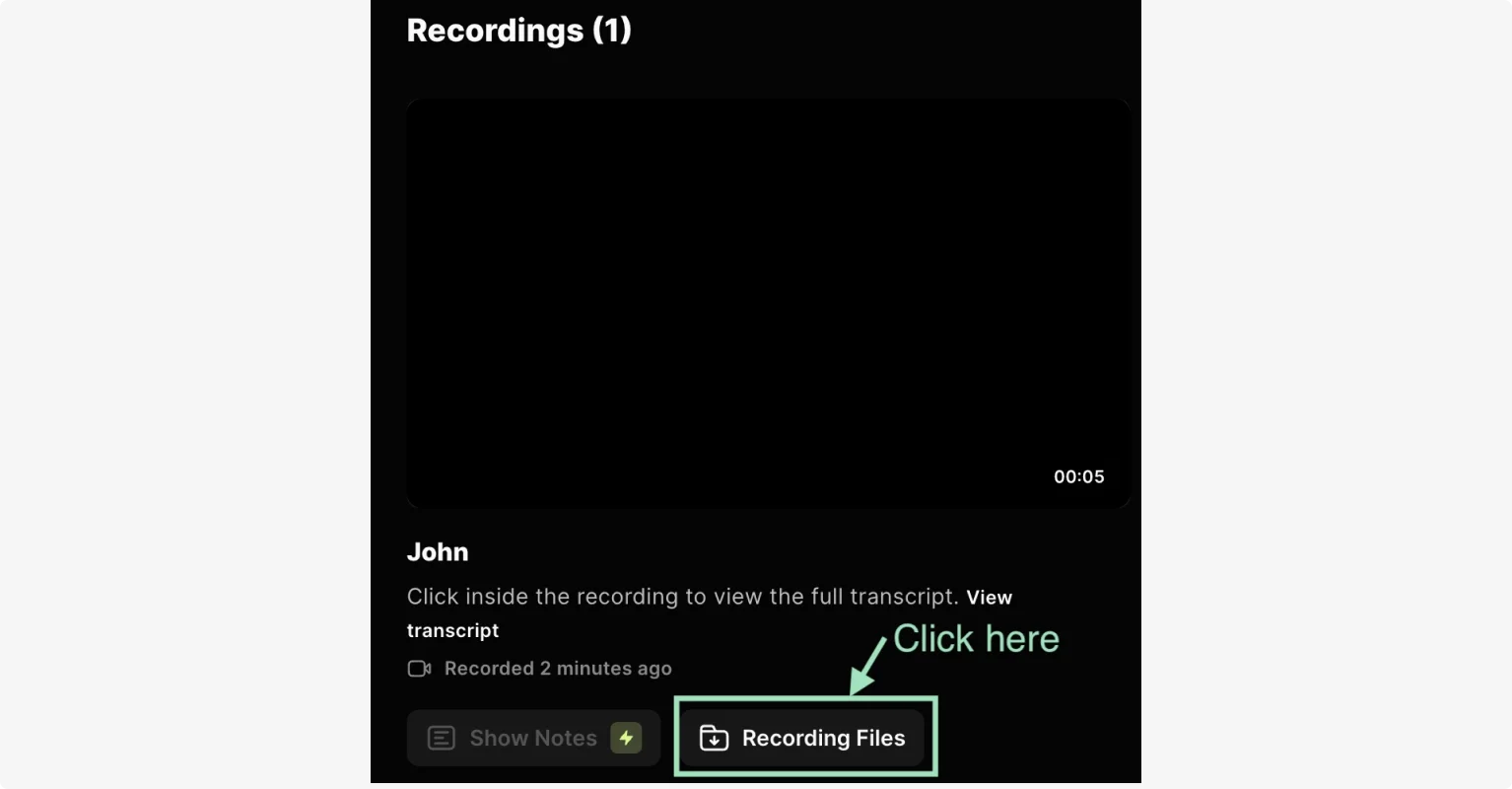 Riverside recording files