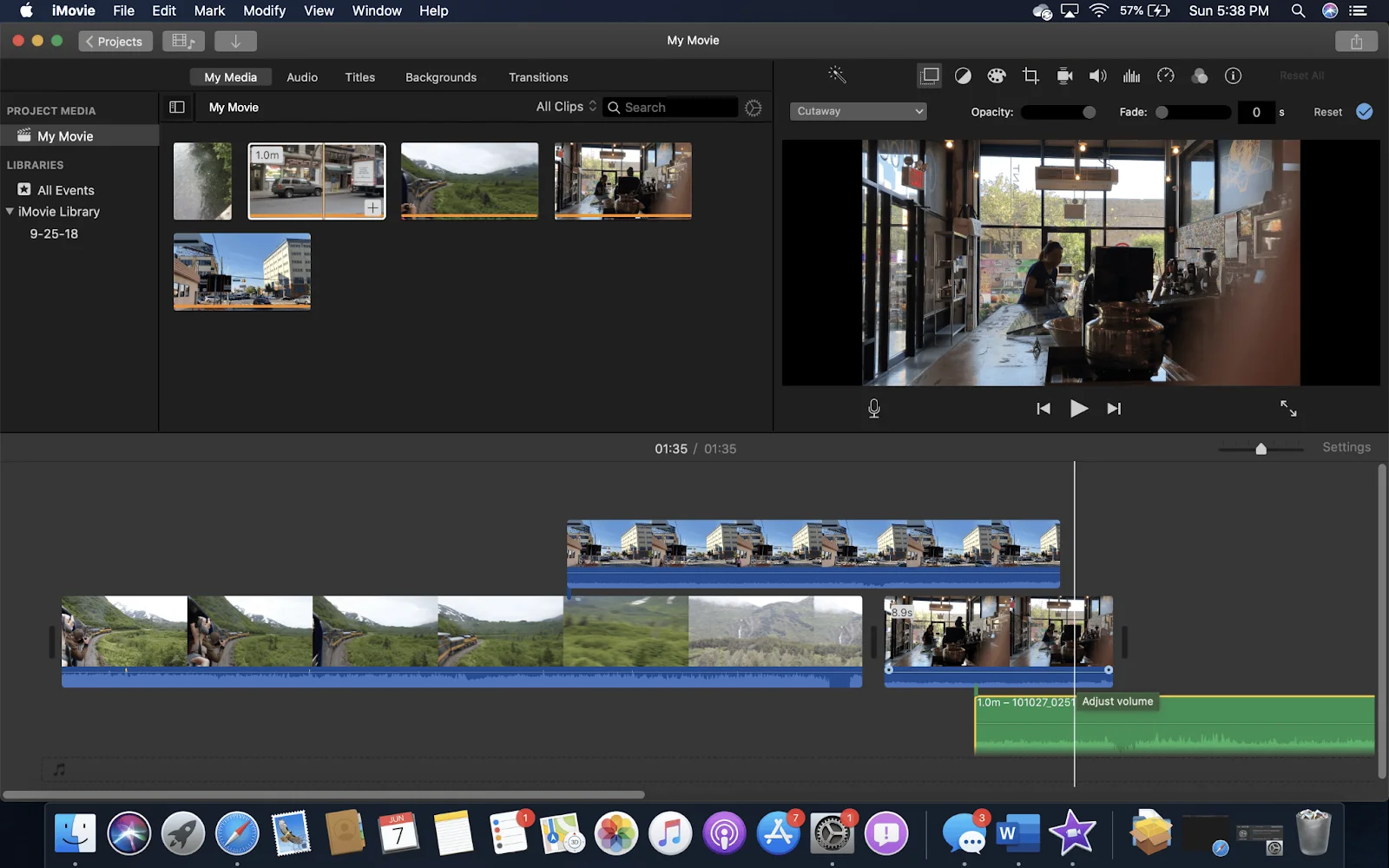 iMovie side-by-side video app 