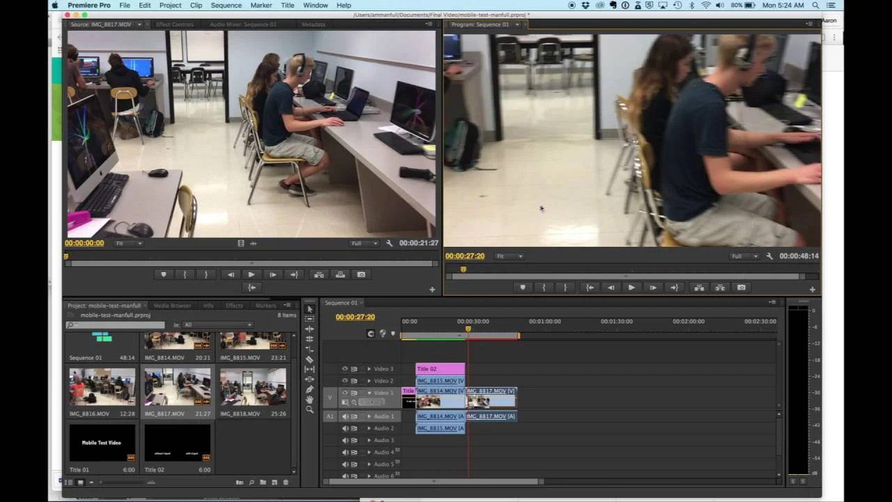 Premiere Pro side-by-side video app