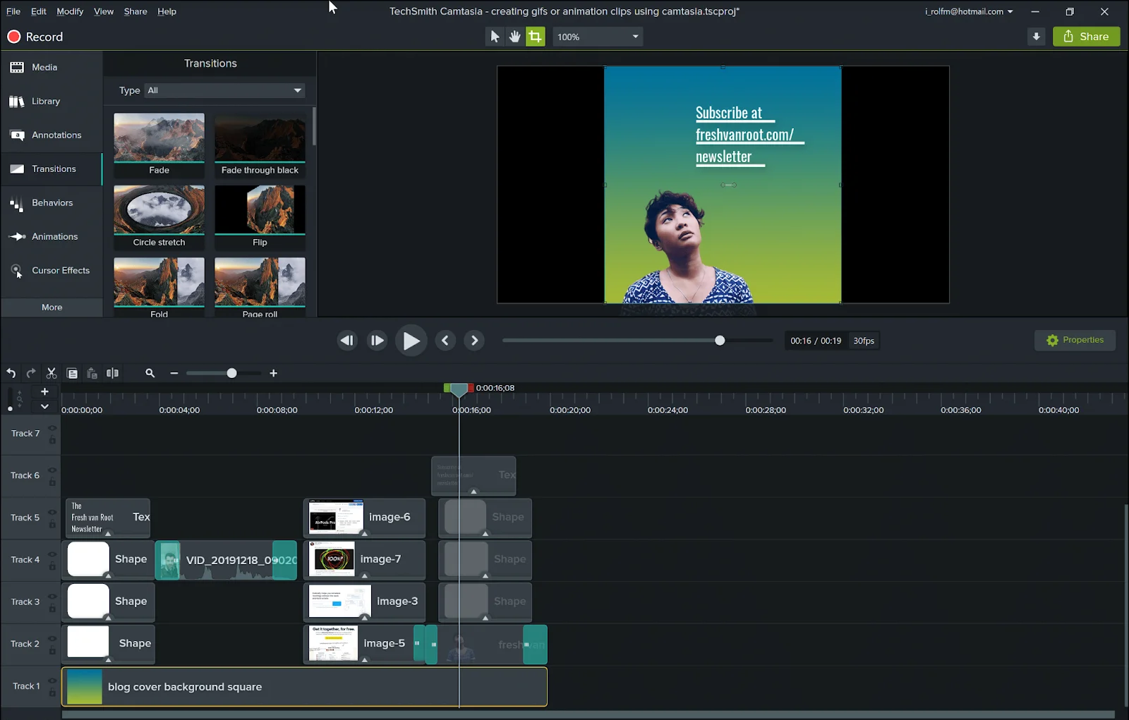 Camtasia side-by-side video app