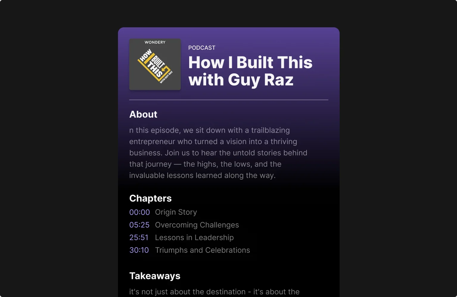 Guy Raz Show notes