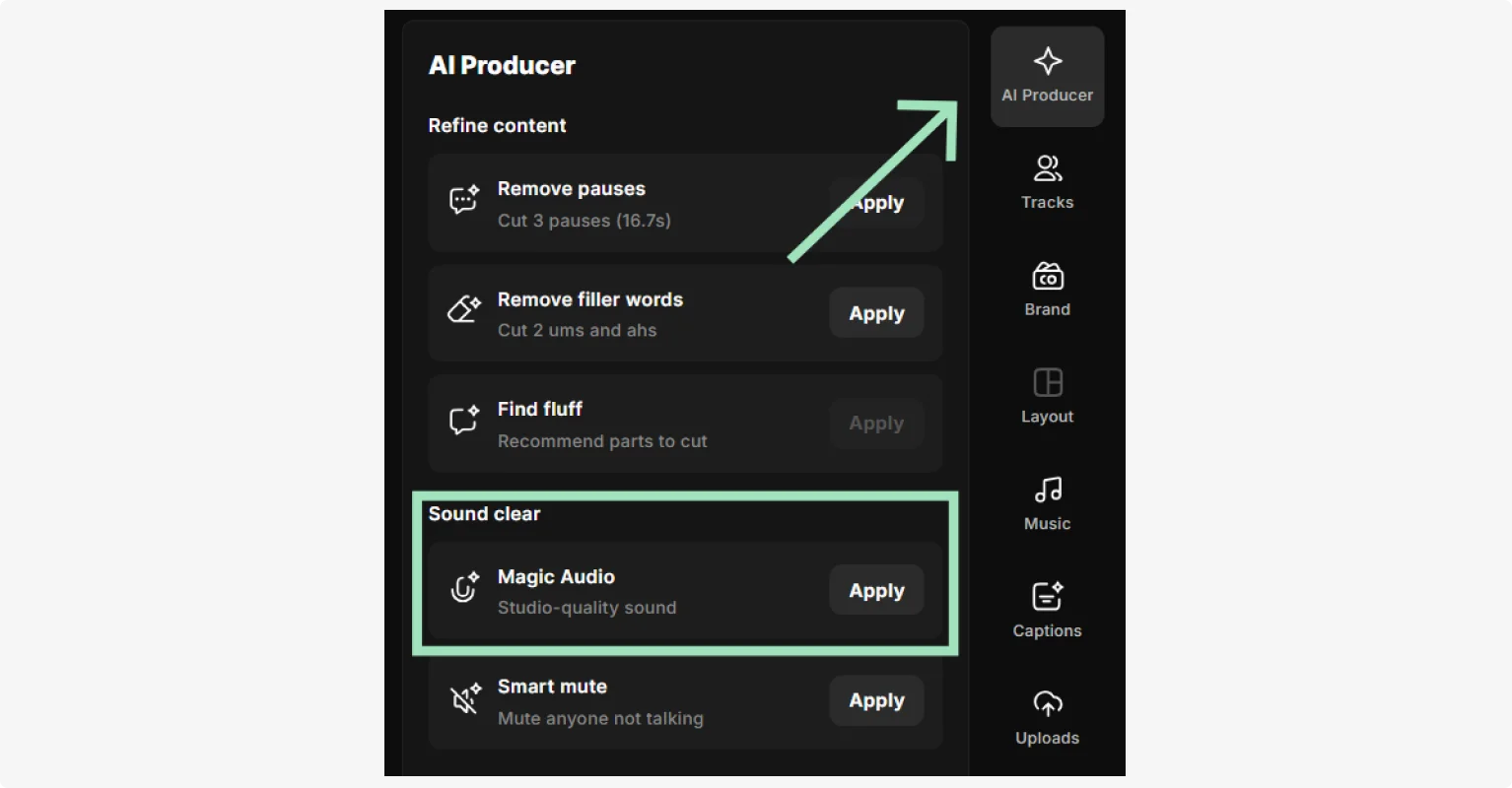 Riverside Magic Audio button