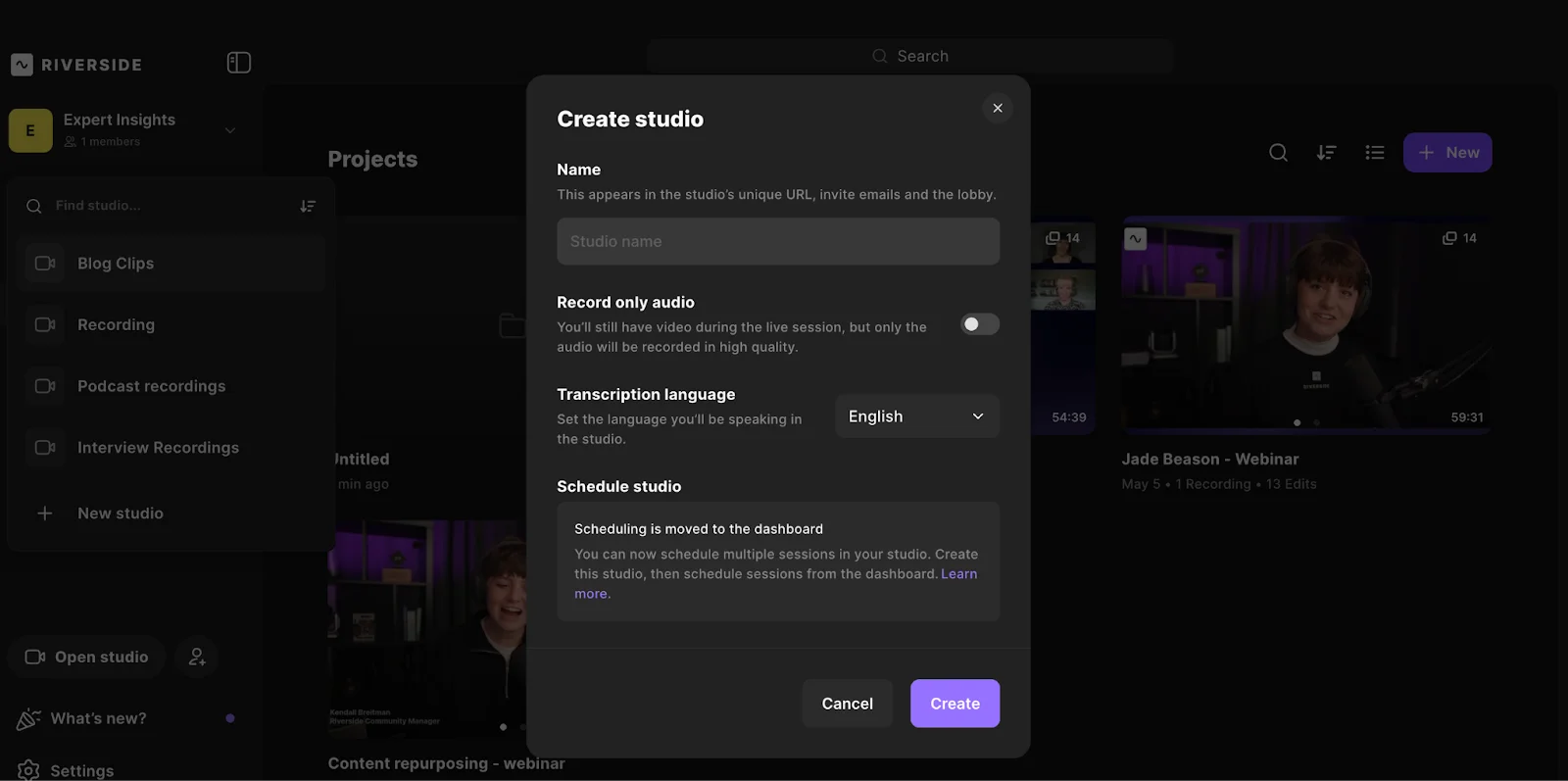 Riverside create studio