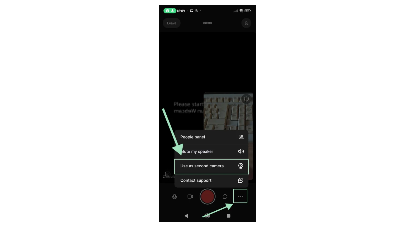 Riverside app use phone as second camera