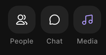 Riverside media button for adding external audio to a video