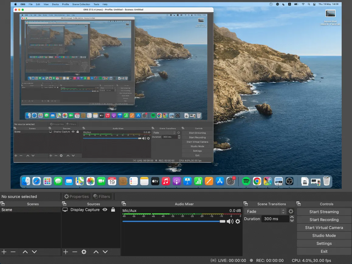 Recording a screen with OBS