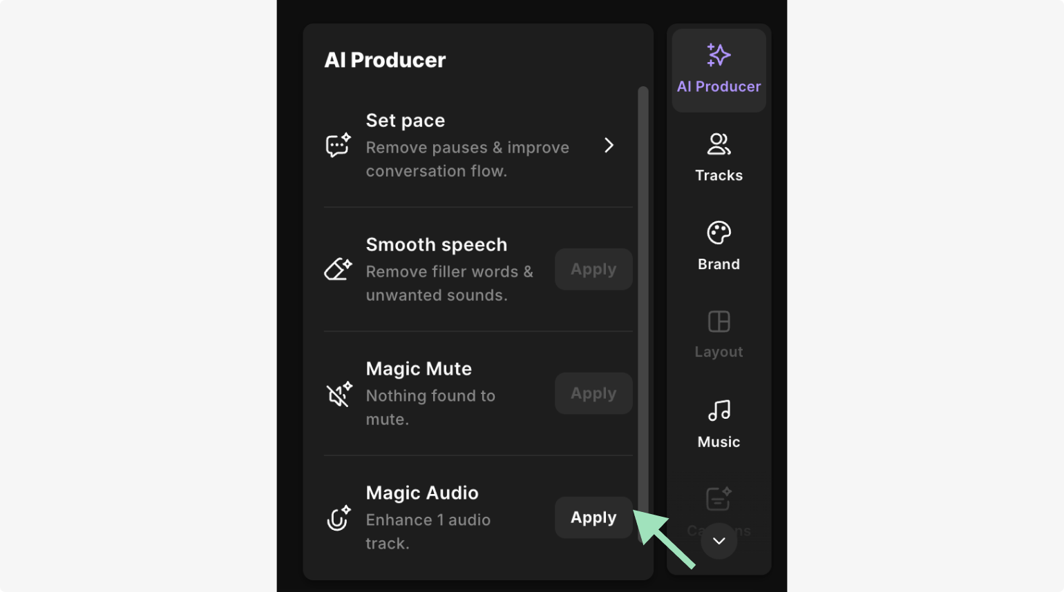 Enhancing audio on Riverside