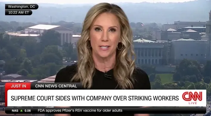 Lower thirds on a news video