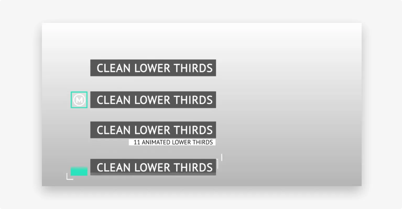 Motion Array minimal lower third template