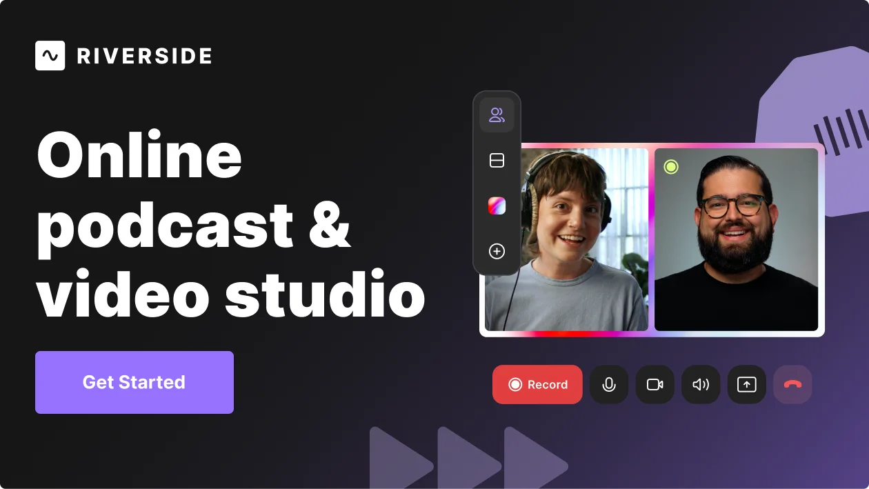 Podcast-Aufnahme- und Bearbeitungssoftware von Riverside