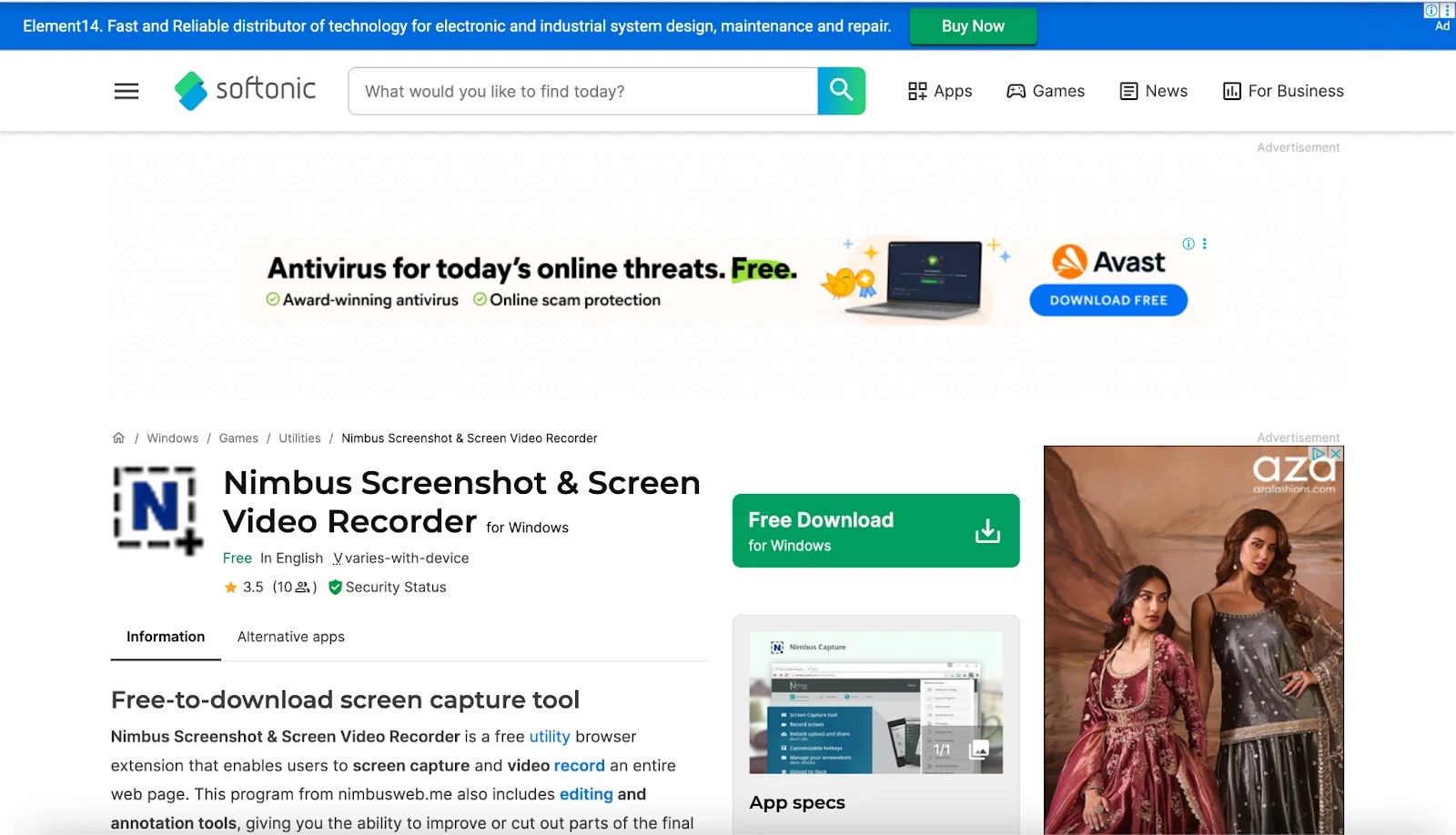 Niimbus screenshot extension for Chrome