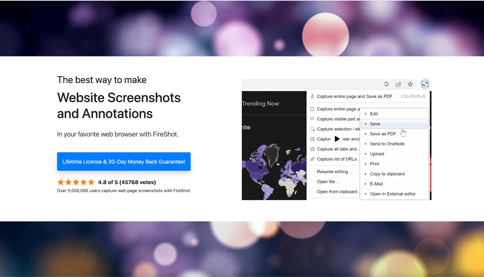 Fireshot chrome extension