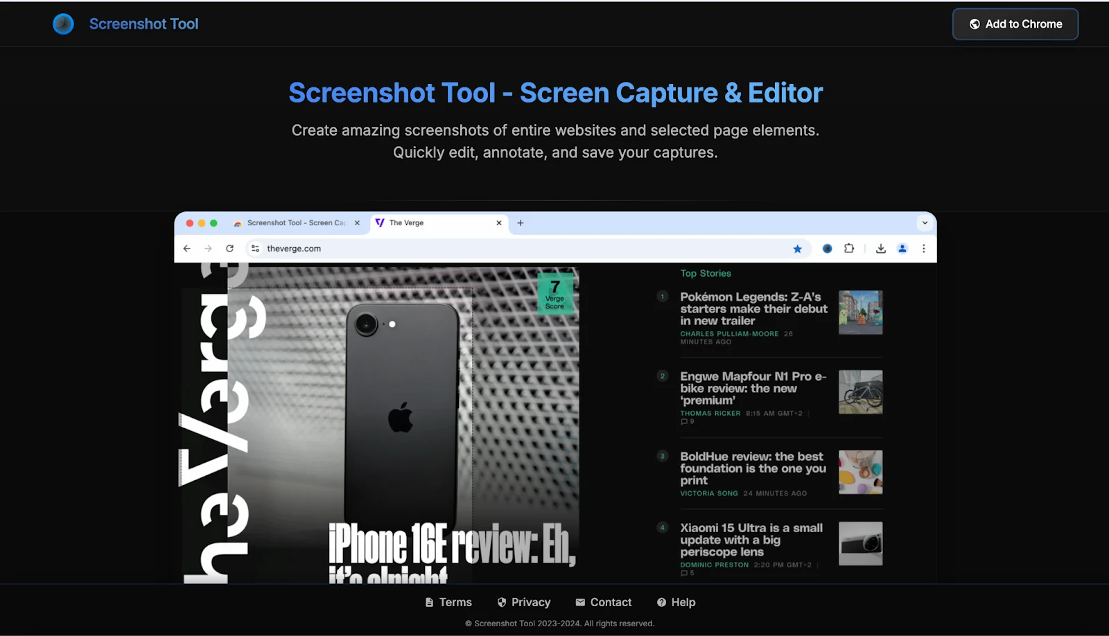 Screenshot Tool chrome extension