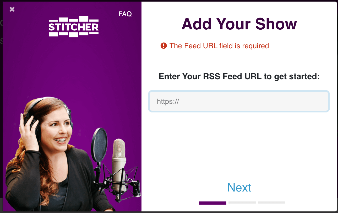 add your show to stitcher