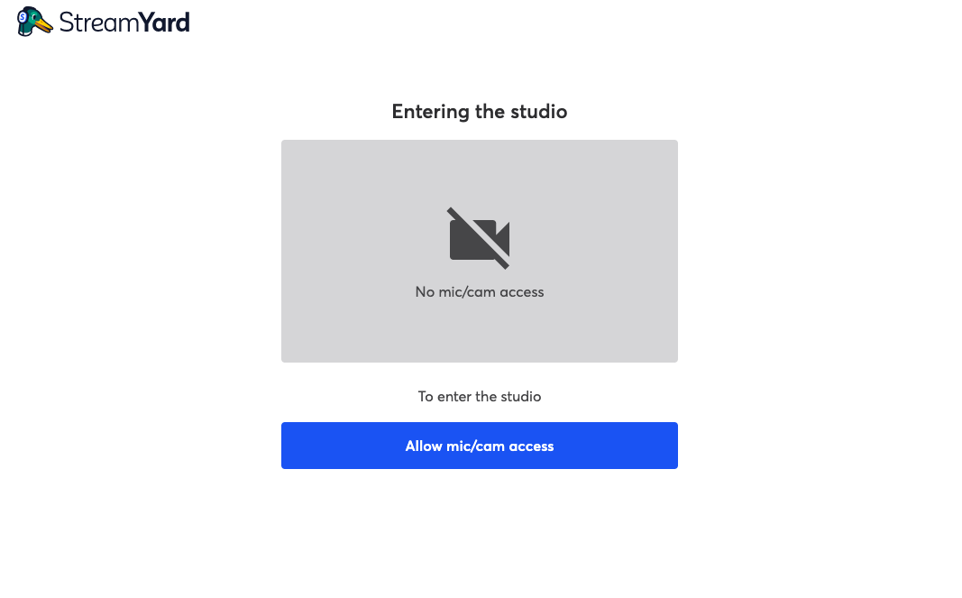 Testing equipment before a StreamYard recording