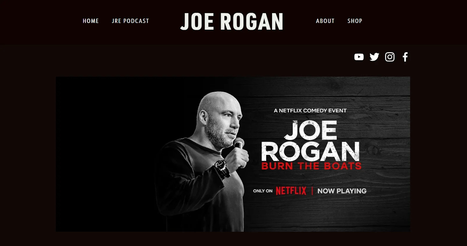 Joe Rogan podcast website