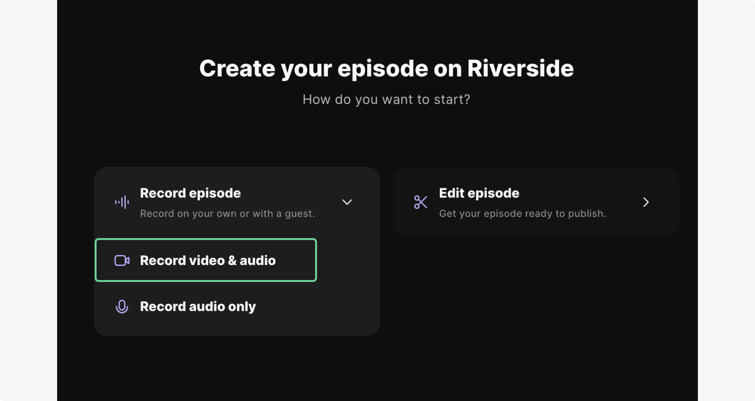 Einen Video-Podcast auf Spotify mit Riverside erstellen