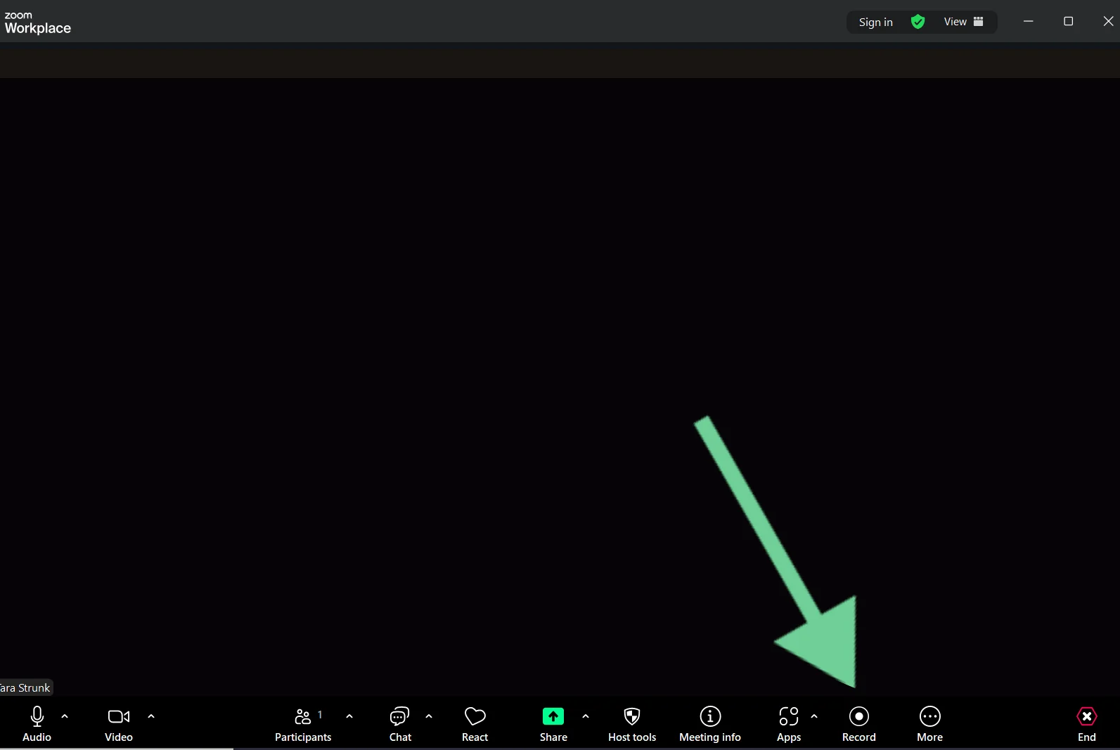 Zoom record button