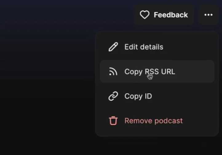 Riverside hosting copy RSS URL