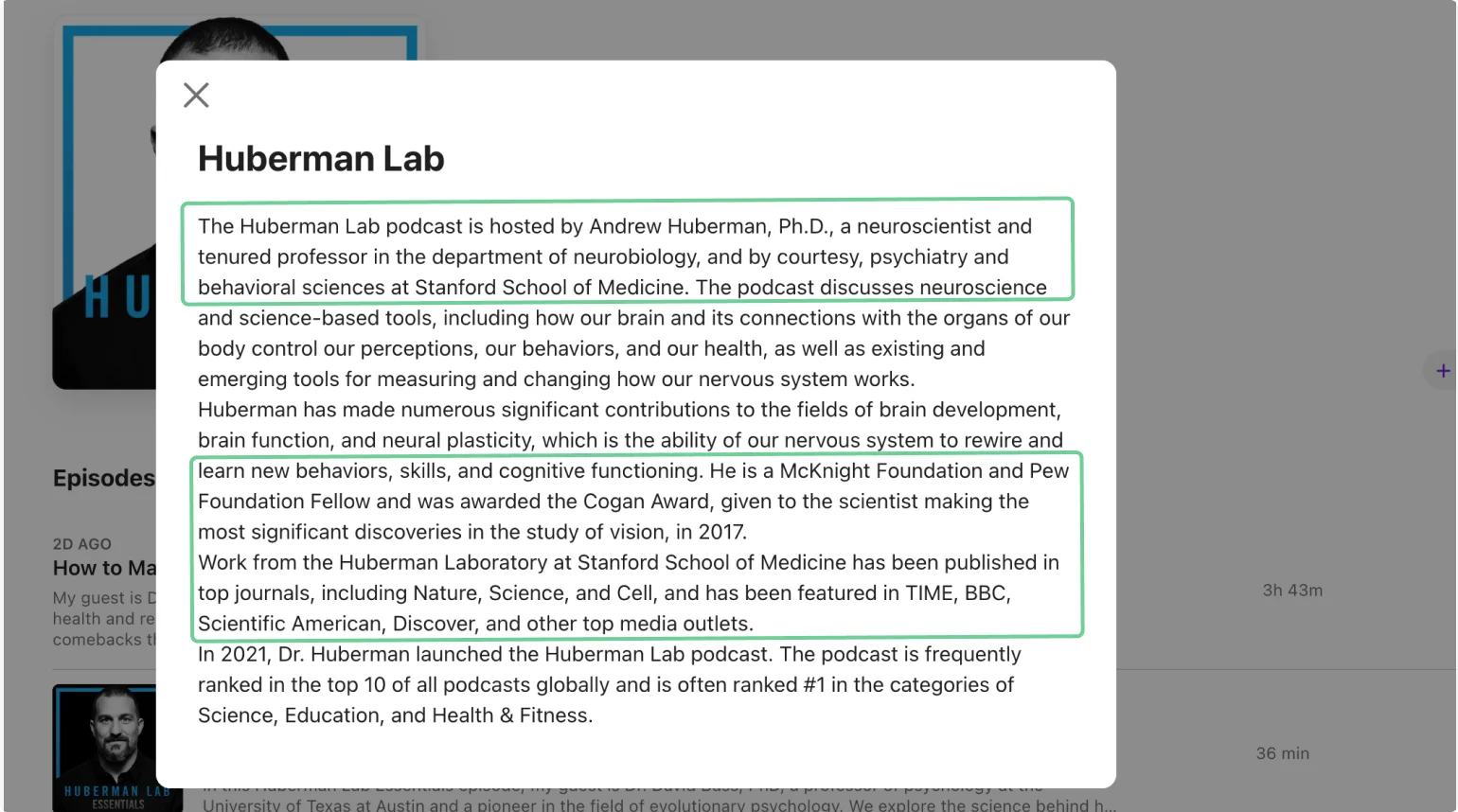 Huberman Lab podcast