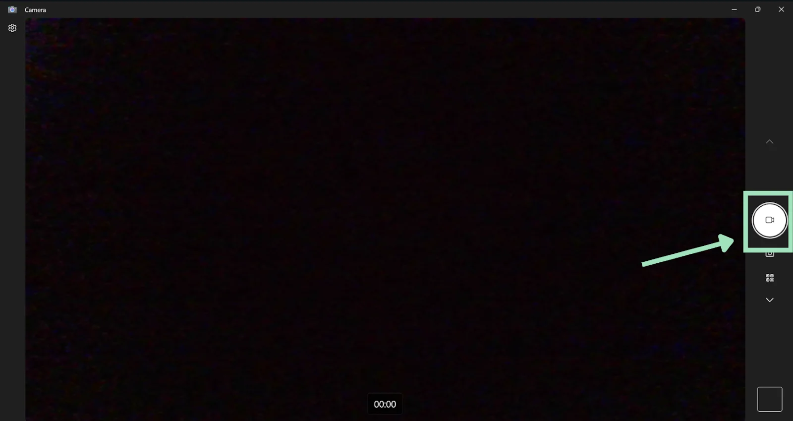 Windows Camera app start recording