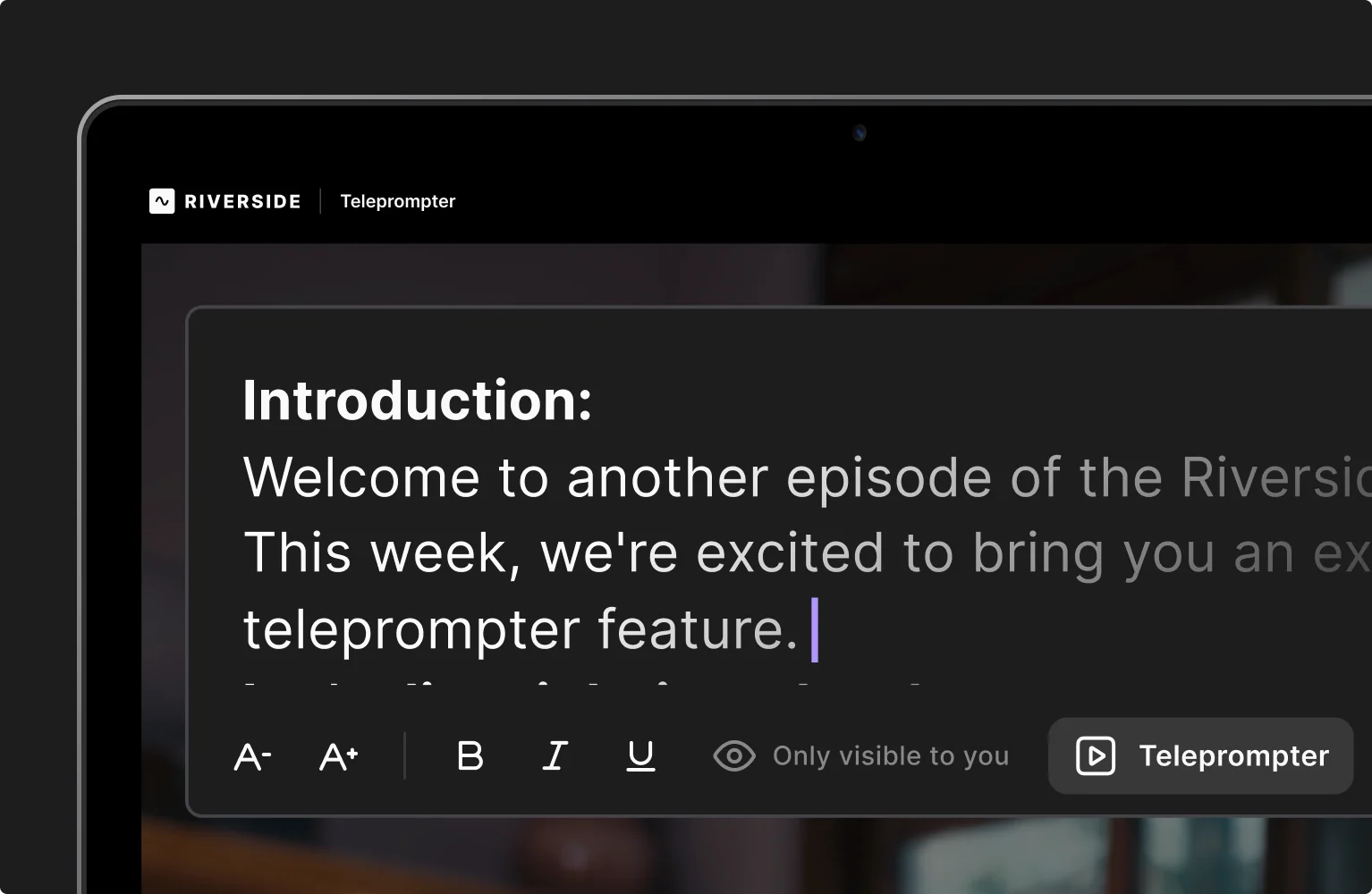 Riverside teeprompter