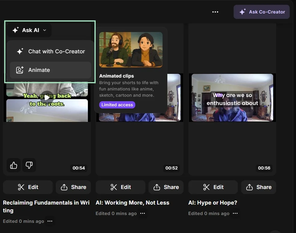 Animating Magic Clips