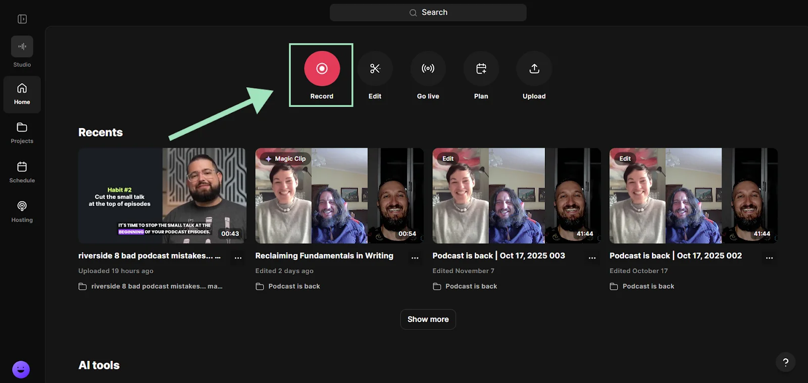 Riverside record new video