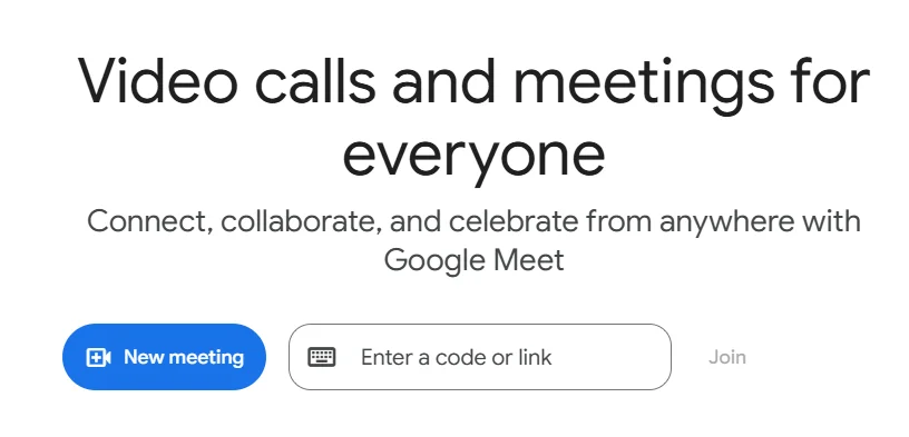 Starting a Google Meet