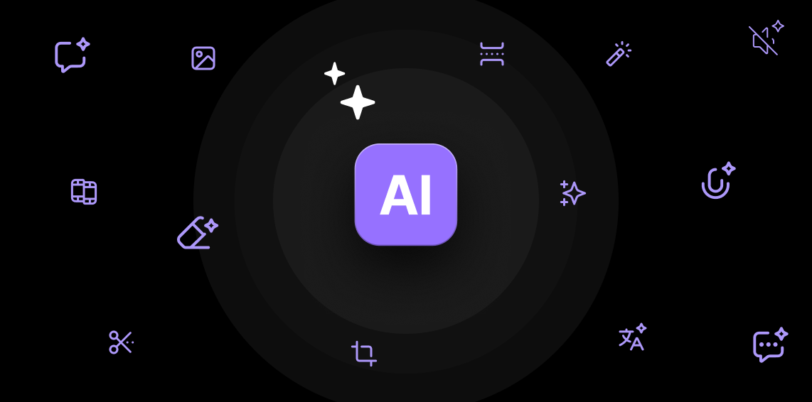 AI with Riverside is fast and accurate and the image shows many icons like image, translate, mute and more. The AI transcription is one of many AI features creators use to scale TikTok videos