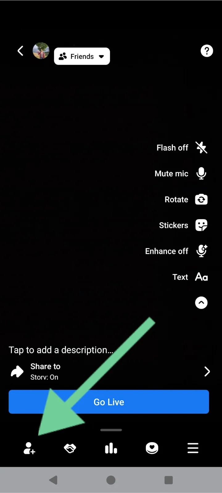 Facebook Live invite friends