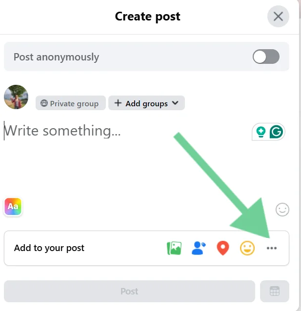Going live on a Facebook Group