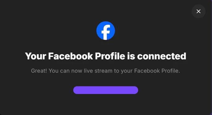 Riverside Facebook successfully connected