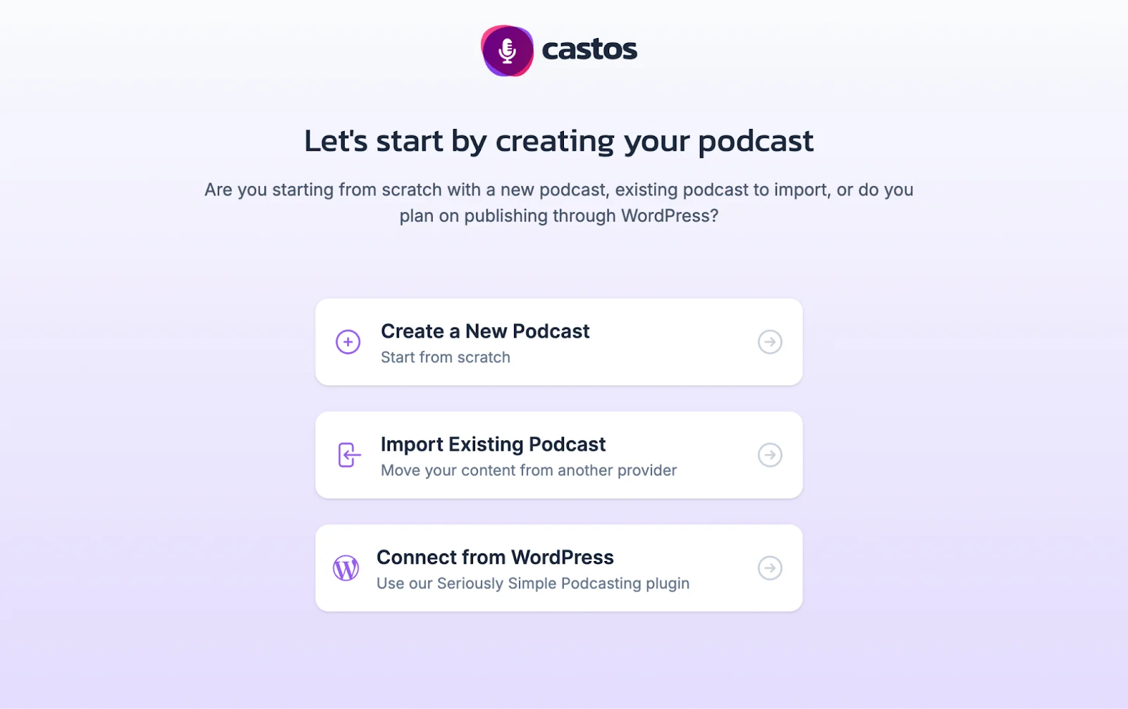 Castos creating your podcast