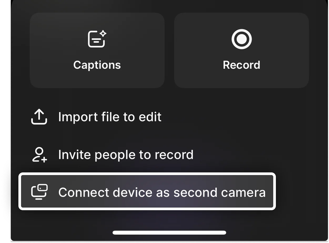 Riverside app connecting phone as second camera